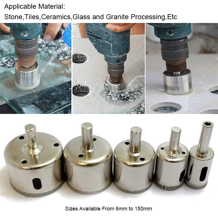 Wet Drilling Tools  brocas diamantadas broca de diamante Diamond Grit Drill Bit Tile Hole Saw for Tile and Glass