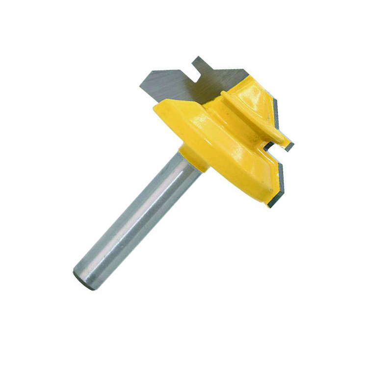 High Quality  1/4 Inch Shank Brocas De Enrutador Tungsten Carbide 45 Degree  Lock Miter Wood Router Bit for Woodworking