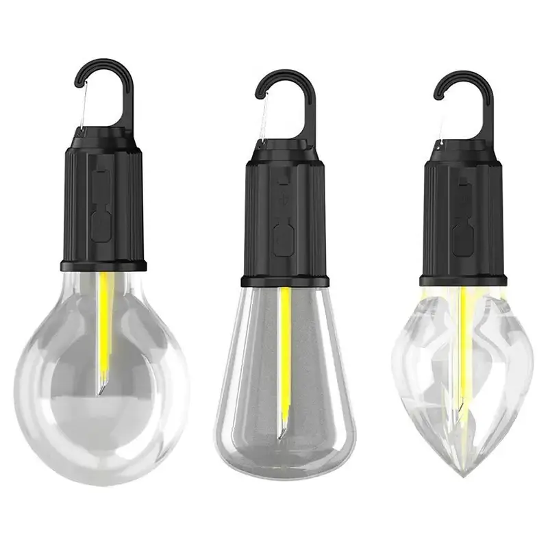 LED Camping Tent Light Bulb Portable Hanging Fishing Outdoor Waterproof Lantern Rechargeable Camping Lamp Hiking