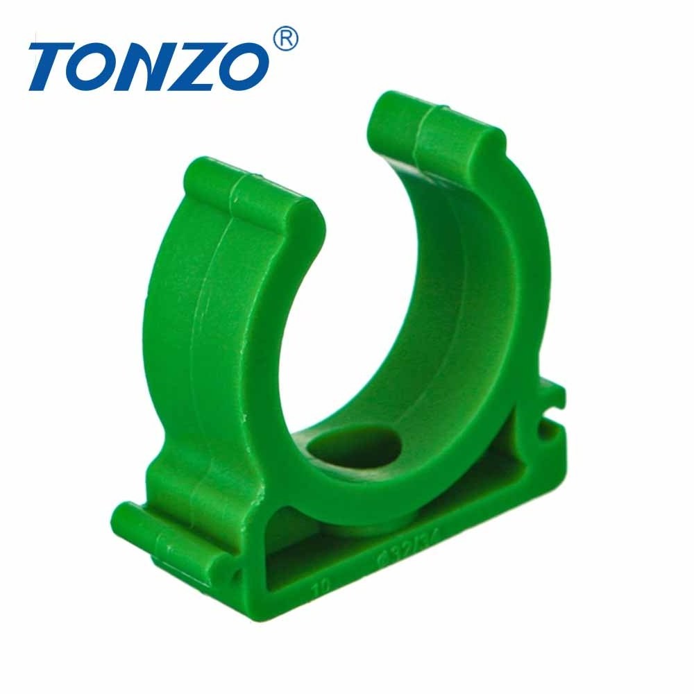 32mm Plastic Holder Ppr Pipe Clip Repair Thread End Pvc Fitting Single Clamps For Pipe