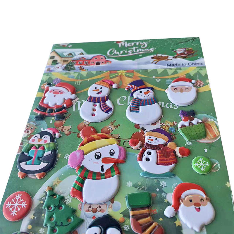 Custom Kids Puffy Stickers PVC Cartoon 3D Foam Puffy Stickers For Christmas Stickers