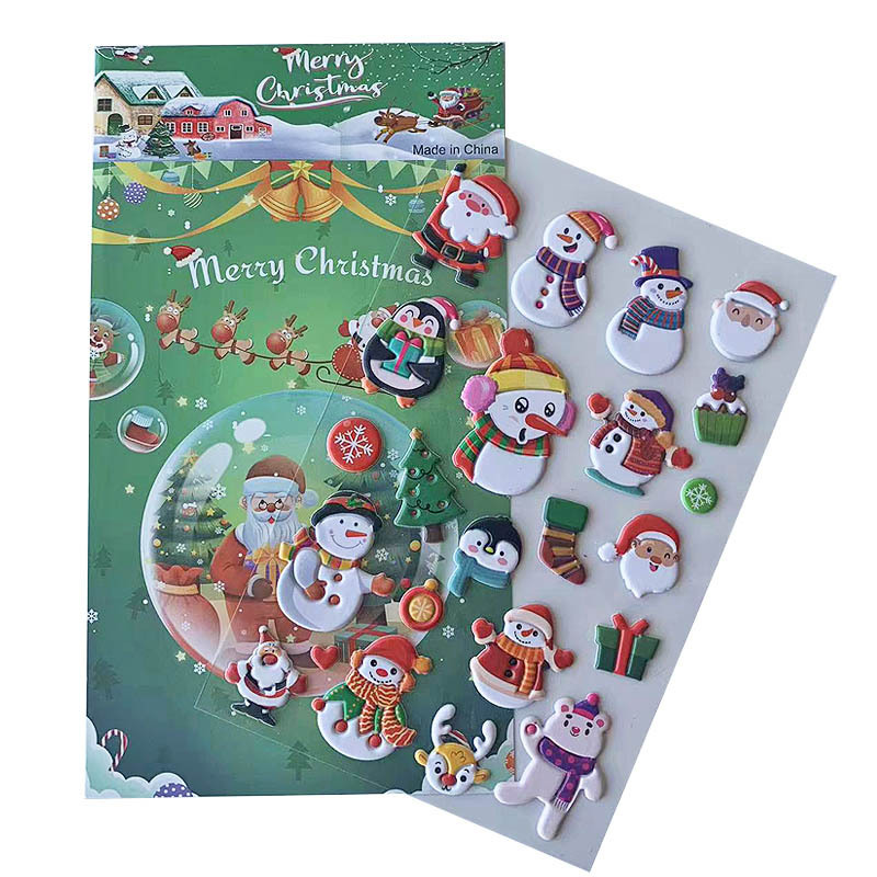 Custom Kids Puffy Stickers PVC Cartoon 3D Foam Puffy Stickers For Christmas Stickers