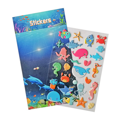 Cute Decoration Cartoon 3D Foam Puffy Stickers 3D Bubble Stickers For Kids