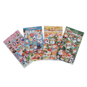 Christmas Gift Cute Decoration Cartoon 3D Puffy Stickers Merry Christmas Bubble Stickers For Kids