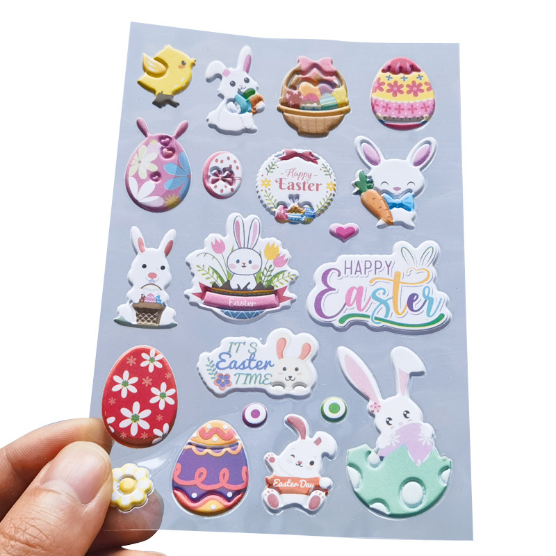 Factory Custom Printing 3D Puffy Sticker Bubble Cartoon Sticker For Kids