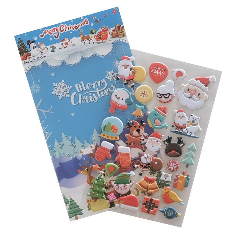 3D Foam Bubble Stickers Christmas Halloween Easter Gifts Puffy Stickers For Kidsa