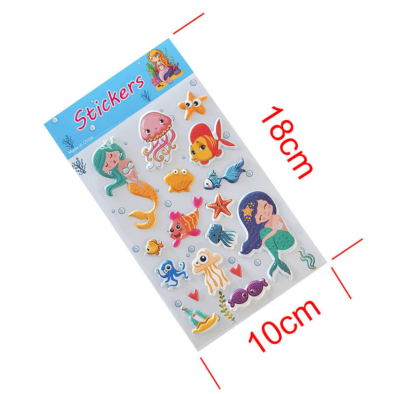 Factory Custom Printing 3D Puffy Sticker Bubble Cartoon Sticker For Kids