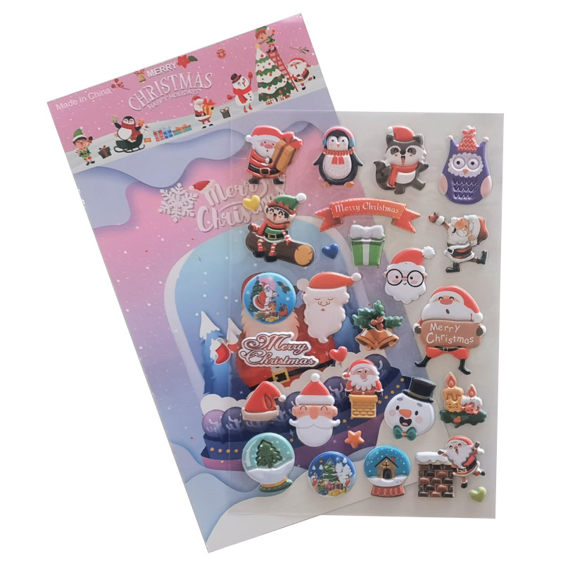 Factory Direct Sales 3D Puffy Stickers For Kids Cartoon Sticker Waterpoof 3D Bubble Stickers For Kids