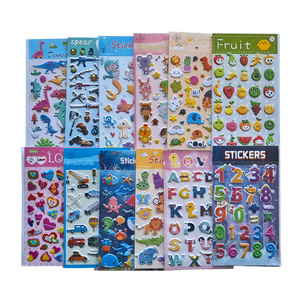 Factory Custom Printing 3D Puffy Sticker Bubble Cartoon Sticker For Kids