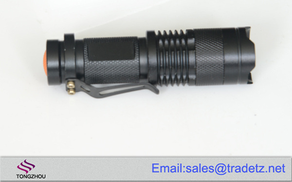 Mini Led Flashlight Torch Adjustable Focus Zoom Light Lamp