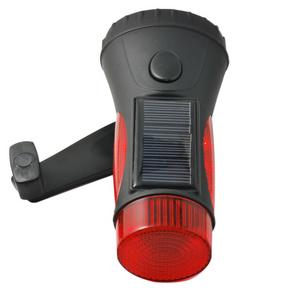 portable hand crank Dynam Solar LED Flashlight Torch