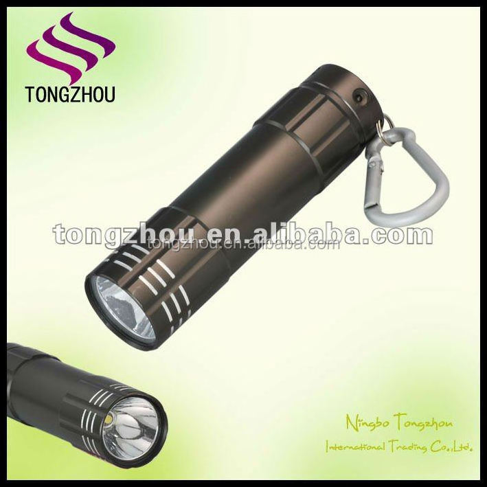 1W mini cheap aluminum led flashlight with Carabiner