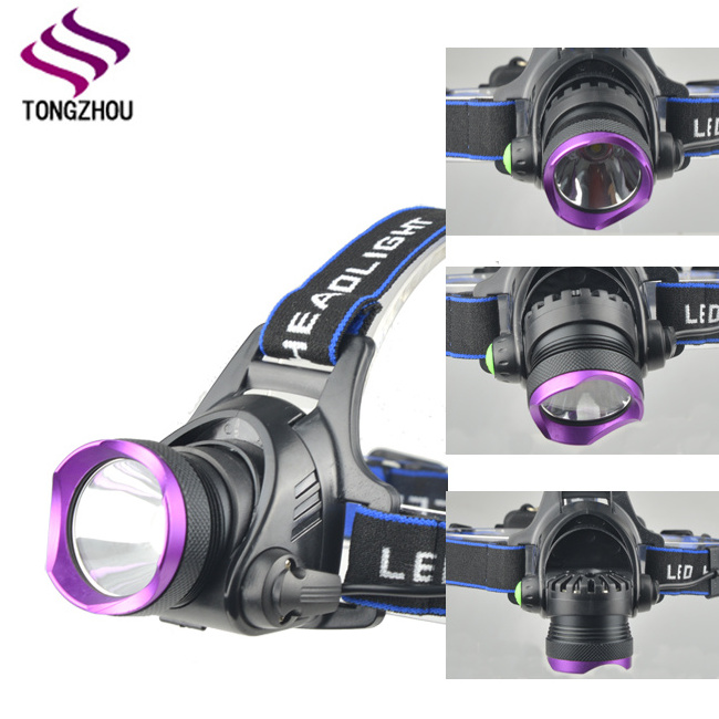 Hot Sale Headlamp XML T6 led manual rechargeable flashlight