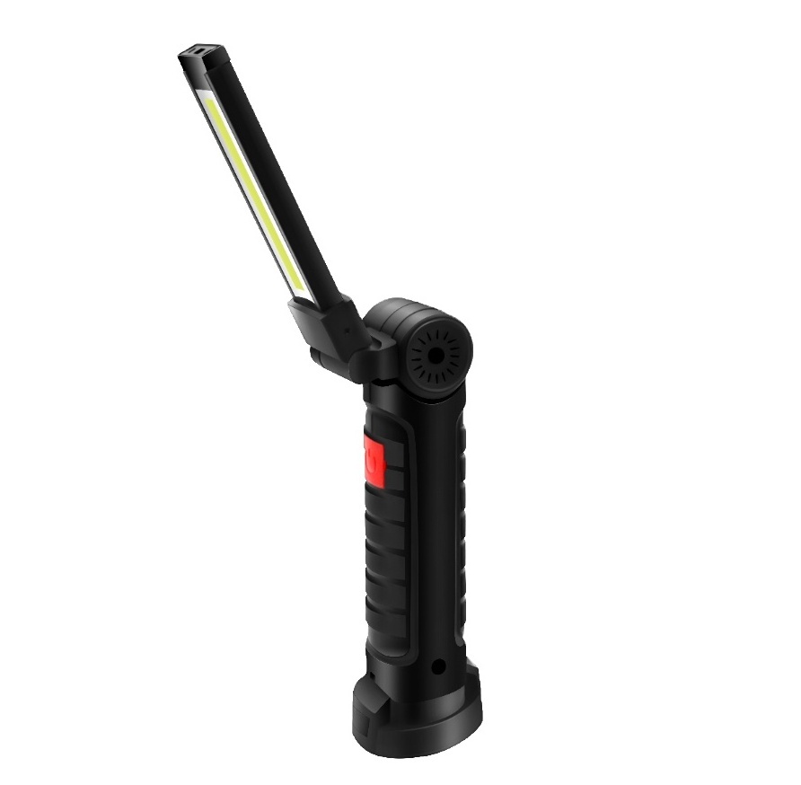 High quality Portable magnetic base rechargeable work light  COB LED Folding work flashlight with power display