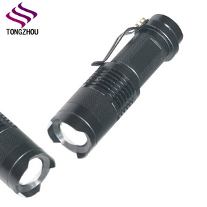 Mini Led Flashlight Torch Adjustable Focus Zoom Light Lamp