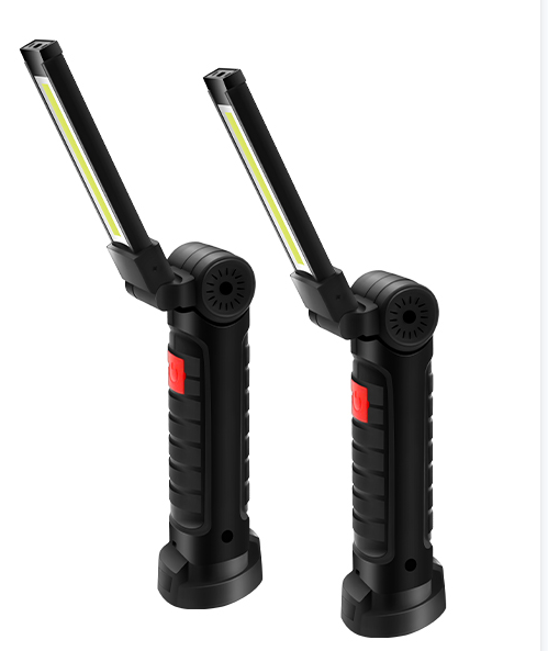 High quality Portable magnetic base rechargeable work light  COB LED Folding work flashlight with power display