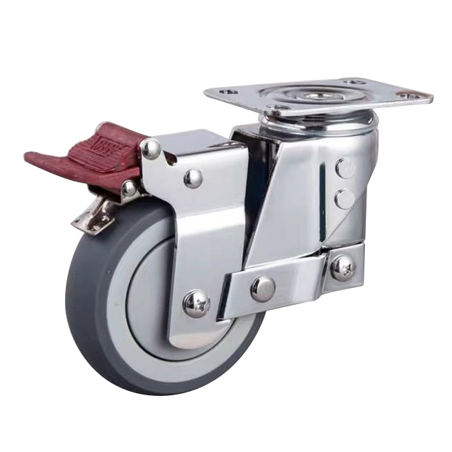 Popular industrial caster wheels heavy duty with brake from 3inch to 5 inch PU wheel