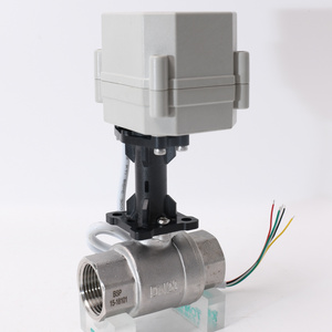 Hot! DN25mm 1" inch 4-20mA 0-5V stainless steel valve with black spacer electric modulating ball valve