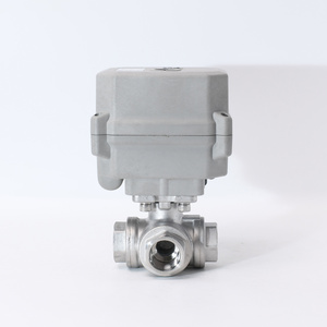 TONHE 3 way 24V 12V DC normally closed high pressure water air 1/2" DN15 stainless steel solenoid valve