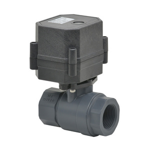 3/4" DN20 2-way AC110-230v plastic PVC electric motorized ball valve