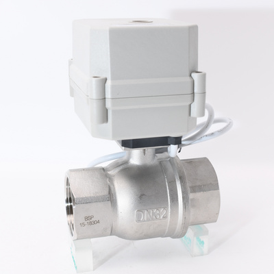 DN32 2-way 1 1/4" inch motorized stainless steel valve with NSF61 electric actuator ball valve