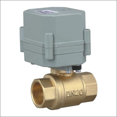 A20-T20-B2-C 2 way 3/4'' DN20 mini motorized ball valve 12v