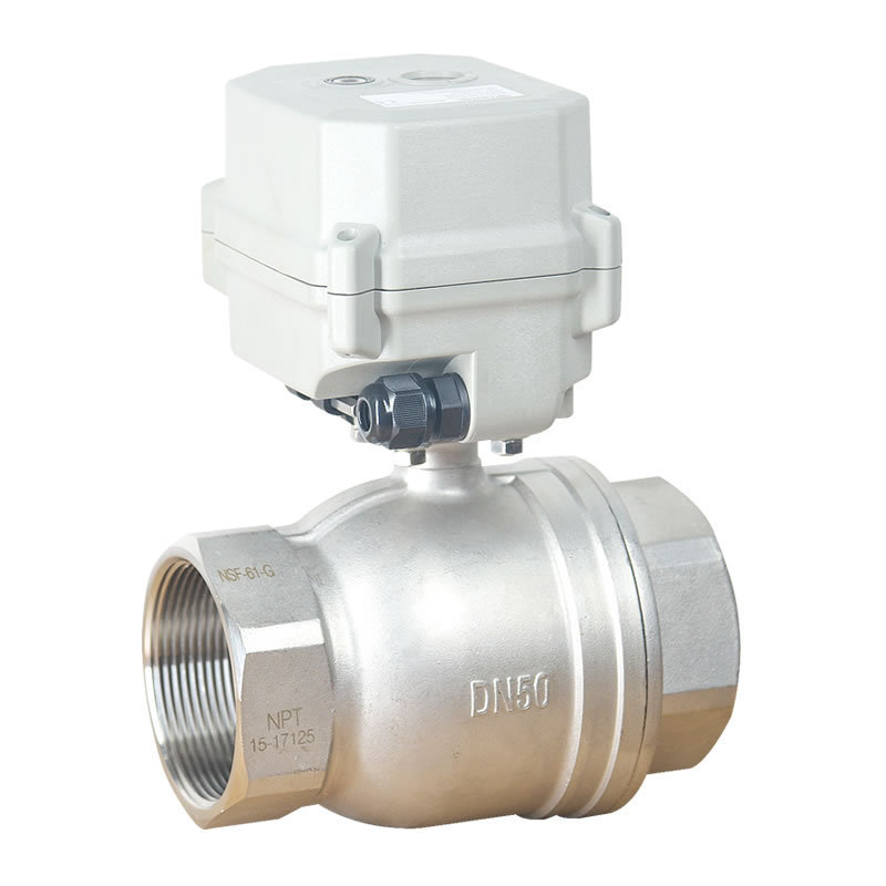 1.0MPa 2 way NPT NSF certified 1 1/4'' stainless steel SS304 DC12-24v CR202  electric ball valve