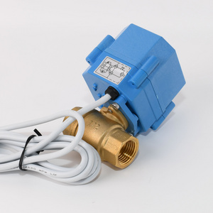 DN15 1/2" Mini Brass Gas Motorized Shut-Off Ball Valve motorized valve for fan coil unit