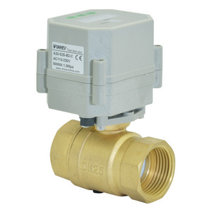 2 way 1" DN25 12v 24v electric timer control brass ball valve for air compressor automatic drainage