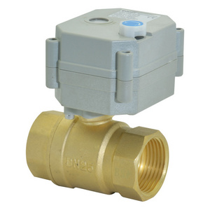 A20-T25-B2 G1" motorised brass ball valves 2 way DN25 electric valve