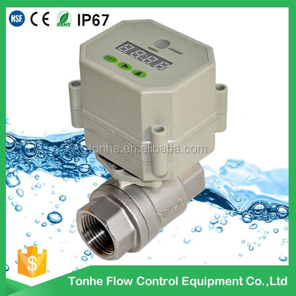 Automatic water drain ss304 ball valve with timer 3/4