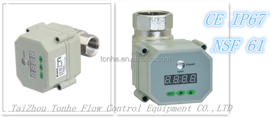 Automatic water drain ss304 ball valve with timer 3/4