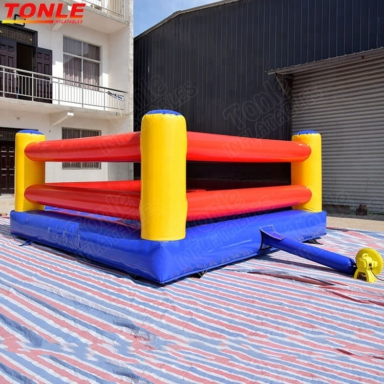 kids inflatable double boxing ring bouncer jumper, indoor inflatable fighting ring wrestling ring sport game for sale