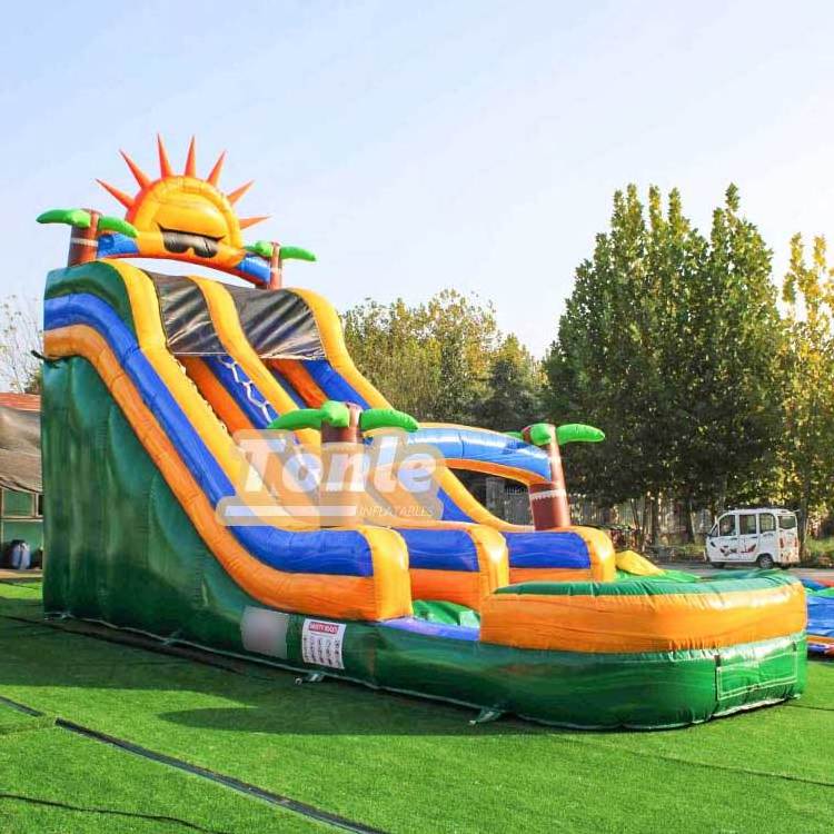 20ft tall commercial palm inflatable water slide for sale