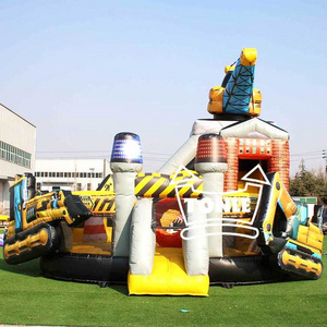 2024 Dubai Exhibition kids excavator fun city inflatable playground for sale