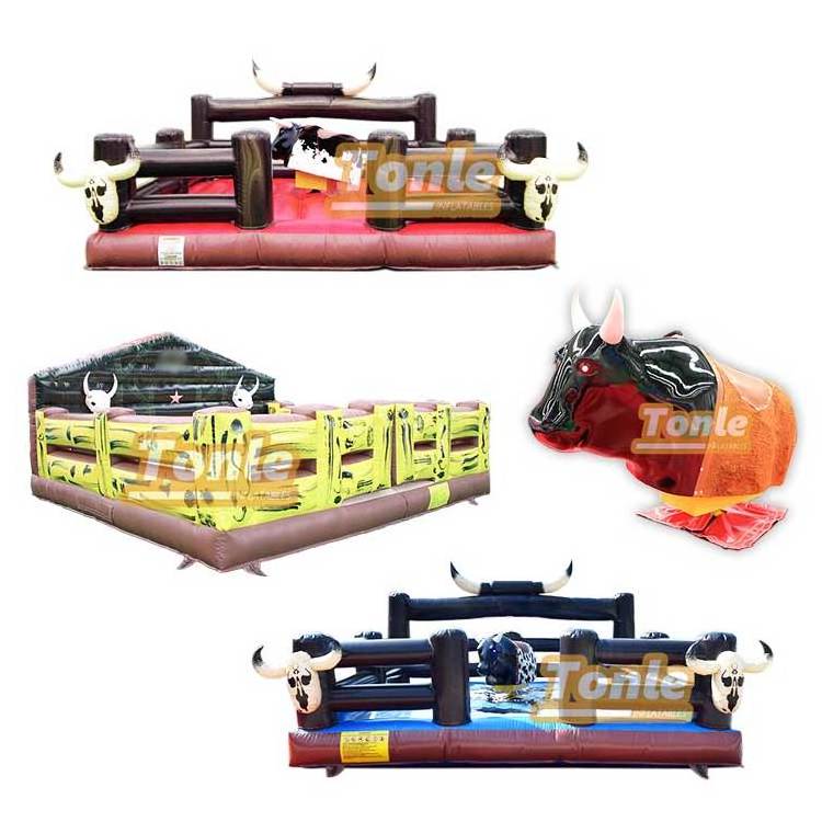 factory price outdoor inflatable mechanical bull riding machine games for adult