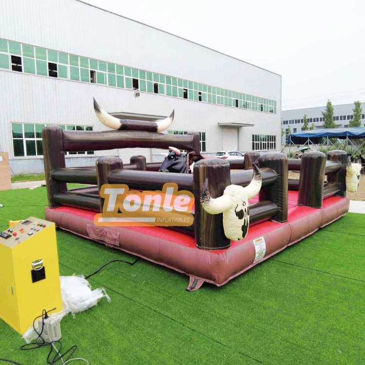 factory price outdoor inflatable mechanical bull riding machine games for adult