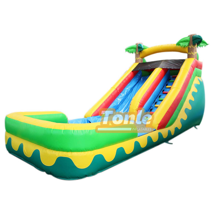 custom commercial water slide tropical inflatable slide for sale