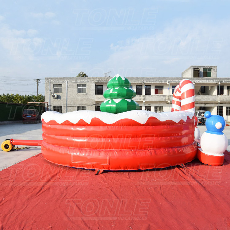 inflatable christmas thematic bouncer house for sale