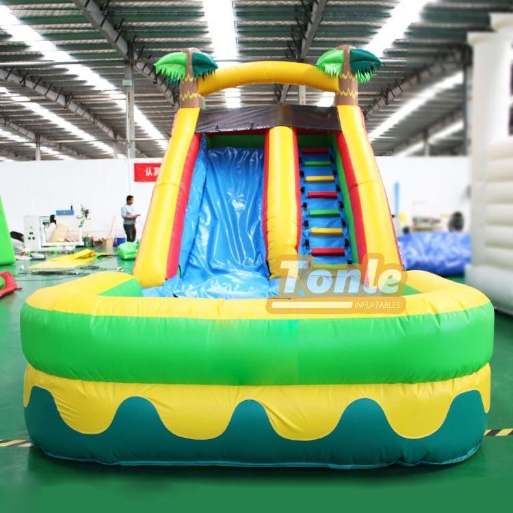 custom commercial water slide tropical inflatable slide for sale