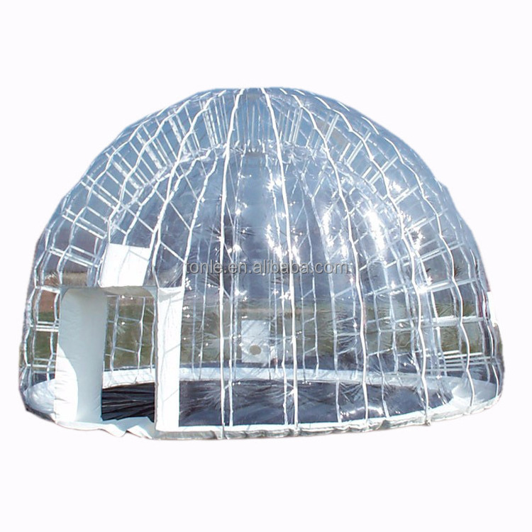 Outdoor clear Inflatable transparent tent,inflatable geodesic domes, lucency dome tent for sale