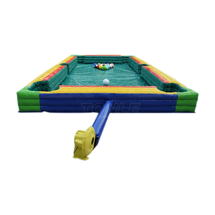 newest funny inflatable footpool snooker soccer ball billiards table, foot snook football snookball pool table game for sale