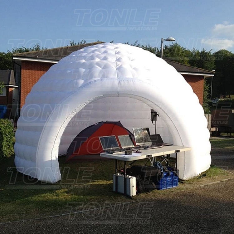 outdoor inflatable golf tent, white airdome inflatable canopy dome tent for wedding