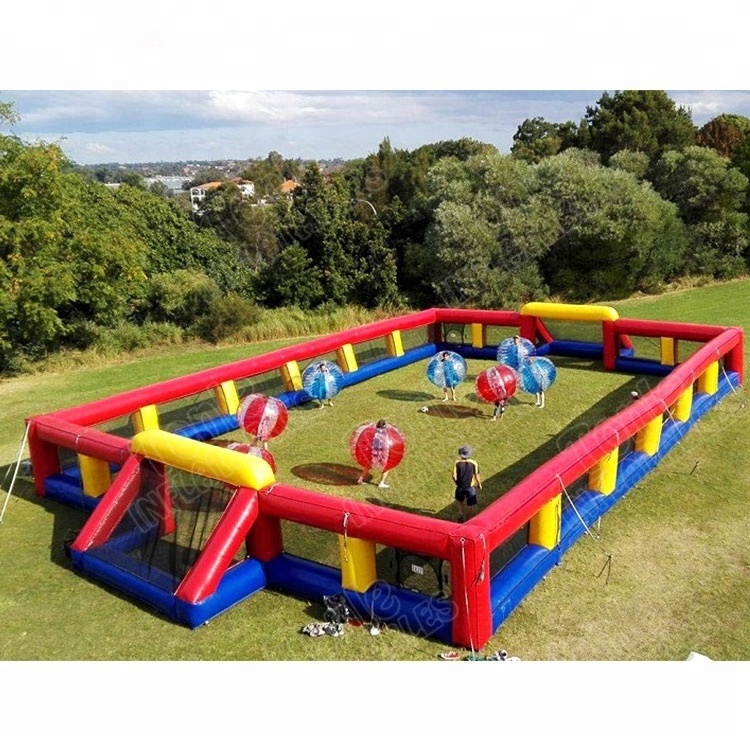 giant inflatable bubble soccer field/inflatable bubble football battle bumper ball arena for sale