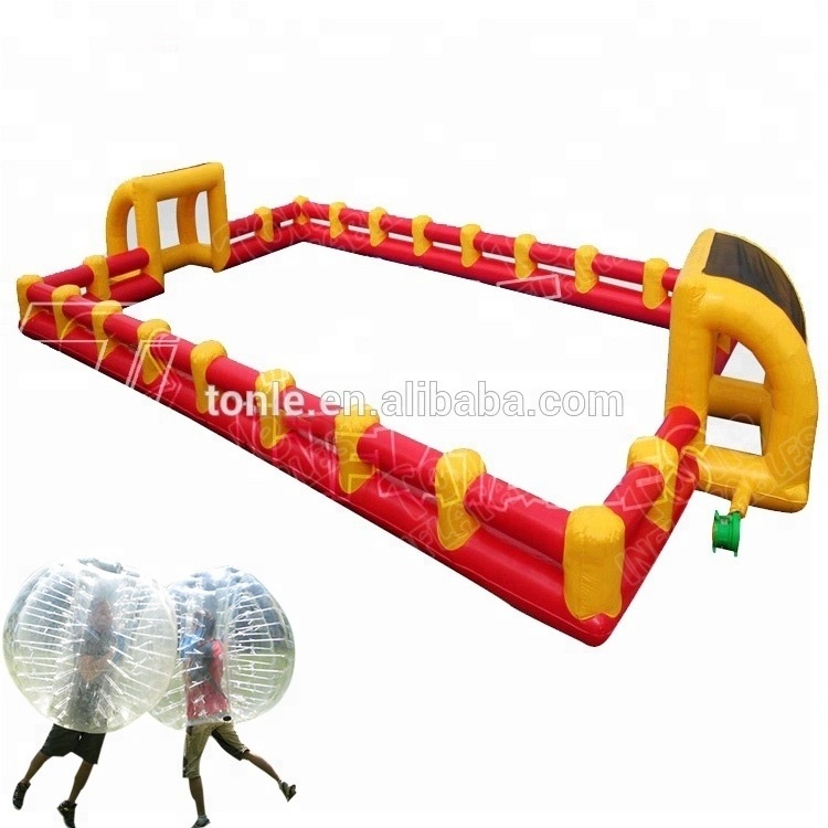 giant inflatable bubble soccer field/inflatable bubble football battle bumper ball arena for sale