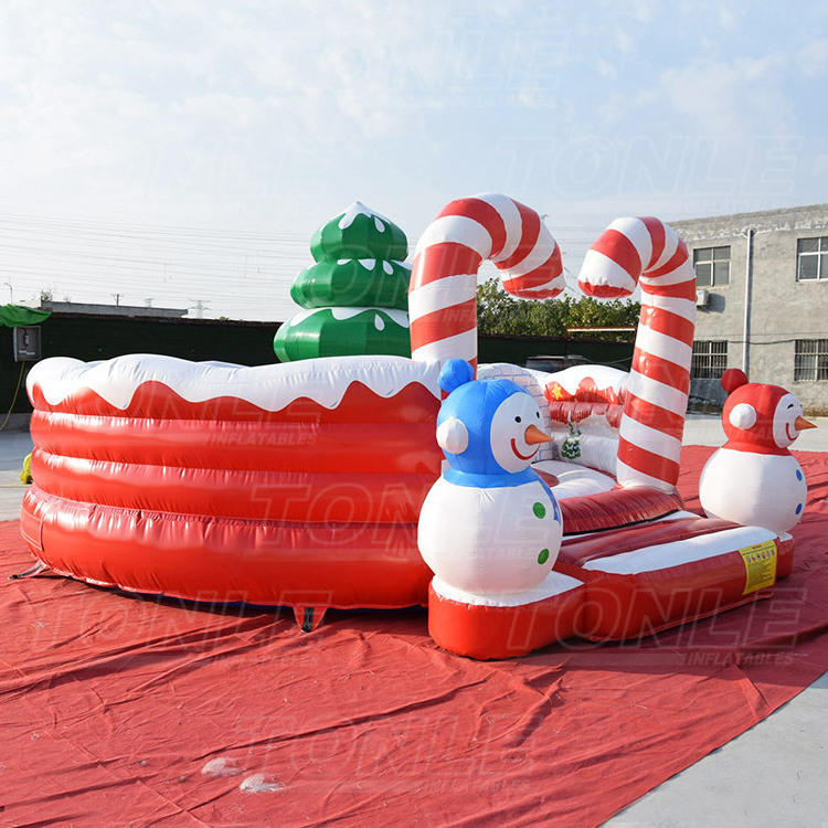 inflatable christmas thematic bouncer house for sale