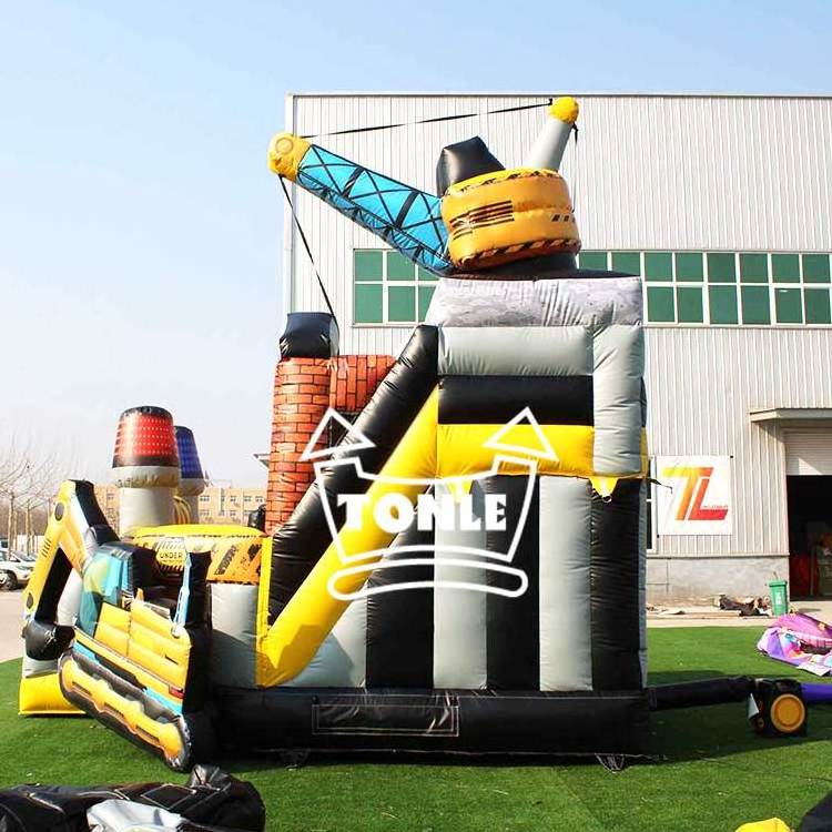 2024 Dubai Exhibition kids excavator fun city inflatable playground for sale