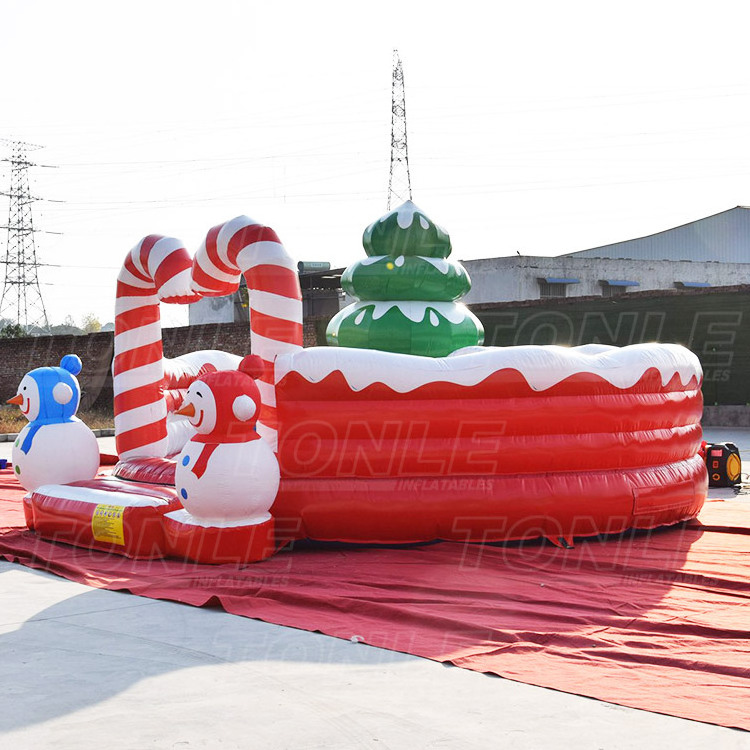 inflatable christmas thematic bouncer house for sale