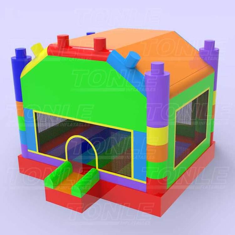 New design custom inflatable blocks bounce house for kids