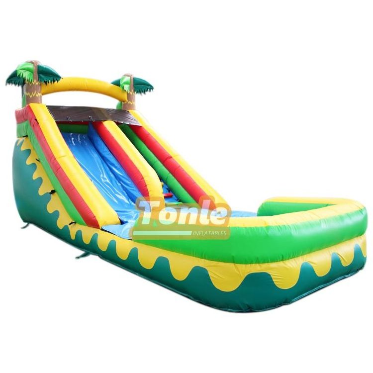 custom commercial water slide tropical inflatable slide for sale